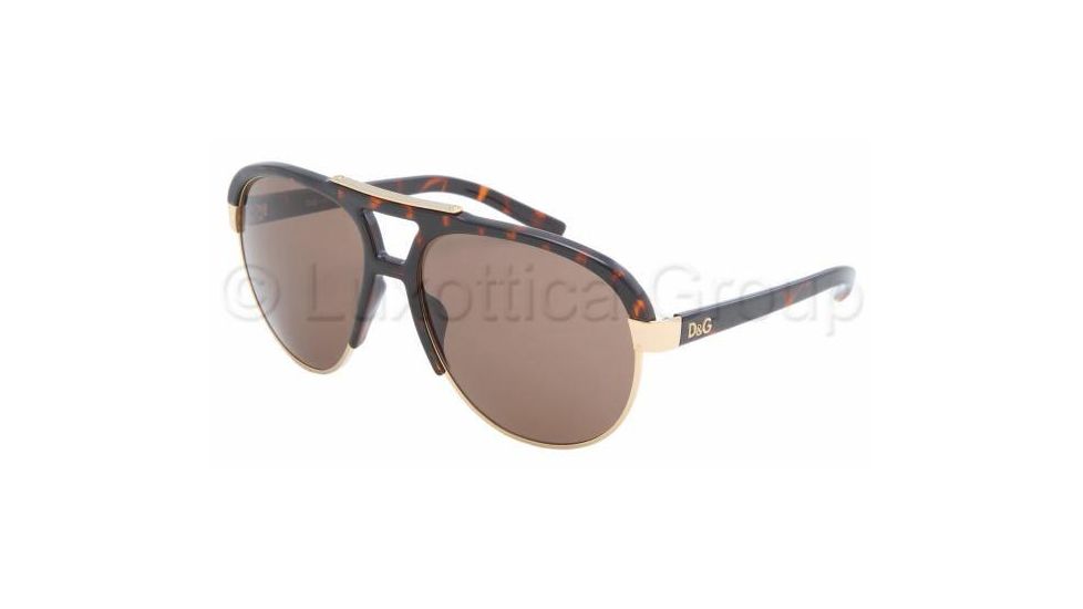 D&amp;G DD6051 Sunglasses Styles - Gold Brown Frame w/  61 mm Diameter Lenses, 252-73-6116