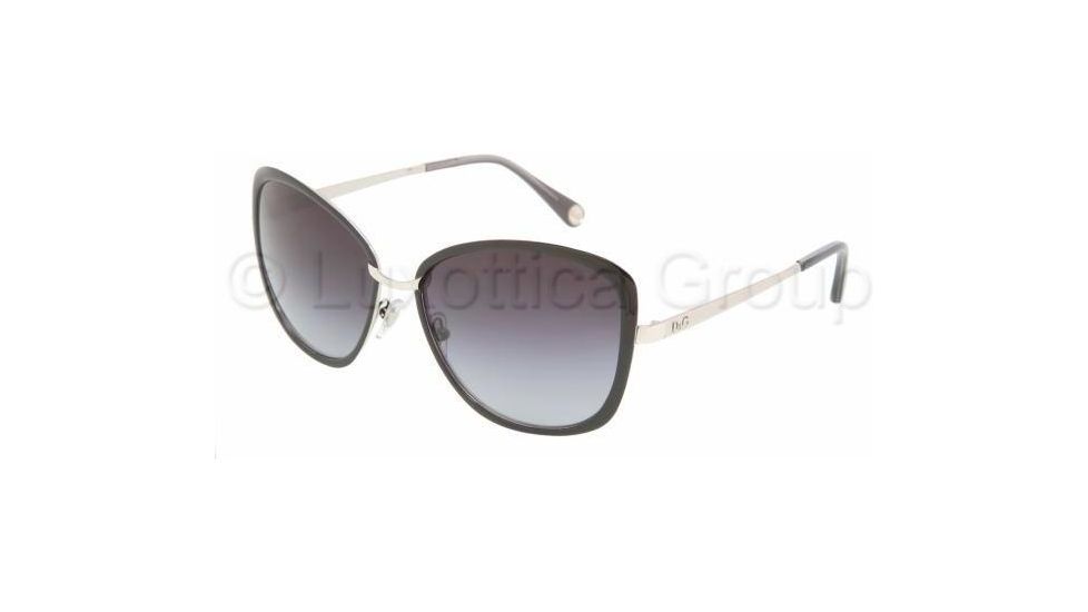 D&amp;G DD6077 Single Vision Prescription Sunglasses DD6077-10158G-5816 - Lens Diameter: 58 mm, Frame Color: Black / Silver
