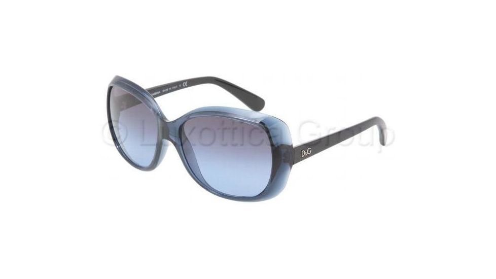D&amp;G DD8075 Sunglasses with No-Line Progressive Rx Prescription Lenses DD8075-19118F-5816 - Lens Diameter: 58 mm, Frame Color: Gray / Transparent Blue