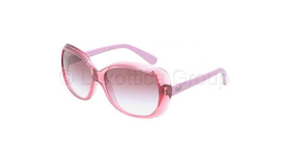 D&amp;G DD8075 Sunglasses with No-Line Progressive Rx Prescription Lenses DD8075-19128H-5816 - Lens Diameter: 58 mm, Frame Color: Transparent Pink