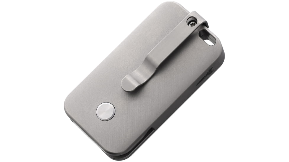 D Rocket Design Auto Squarehead Button Lock Automatic Folding Knives, 1.25in Satin Bohler M390 Stainless Blade, Gray Titanium Handle, SQUAREHEAD-SMOOTH