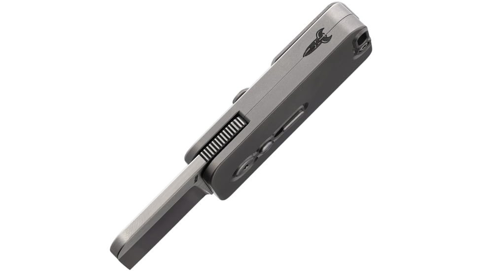 D Rocket Design Auto Squarehead Button Lock Automatic Folding Knives, 1.25in Satin Bohler M390 Stainless Blade, Gray Titanium Handle, SQUAREHEAD-SMOOTH