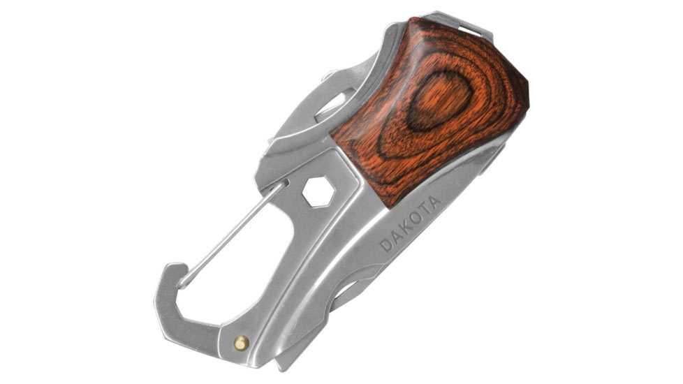 Dakota Multi Tool Wood, 3.5in Closed, Brown Wood Handle, Brown, 91162
