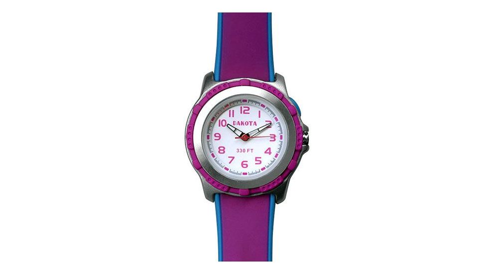 Dakota Watches Dakota Kids Mini Stingray El Watch, Pink, Pink, Plastic, silicone, 5 Year Limited Warranty, DAK-24618