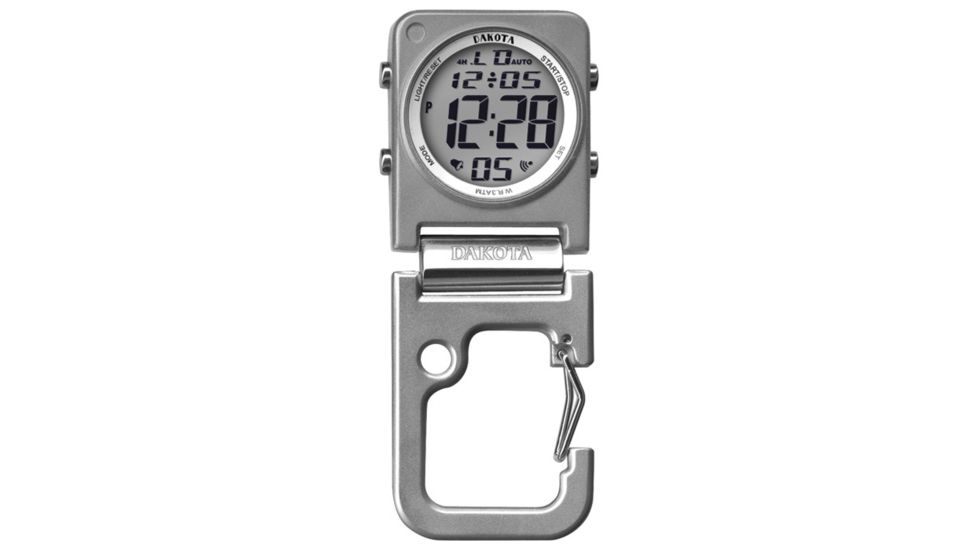 Dakota Watches Digital Square Clip Clock, Slvr, 3089-0