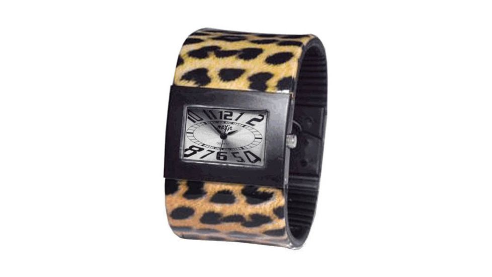 Dakota Watches Fashion Cuff, Silver Dial, Cheetah Cuff 2928-5