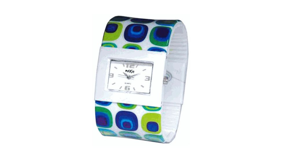 Dakota Watches Fashion Cuff, White Dial, Color Pattern Cuff 2940-3