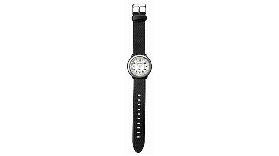 Dakota Watches Fashion Flashlight, White Dial, Black PU Band 7446-7