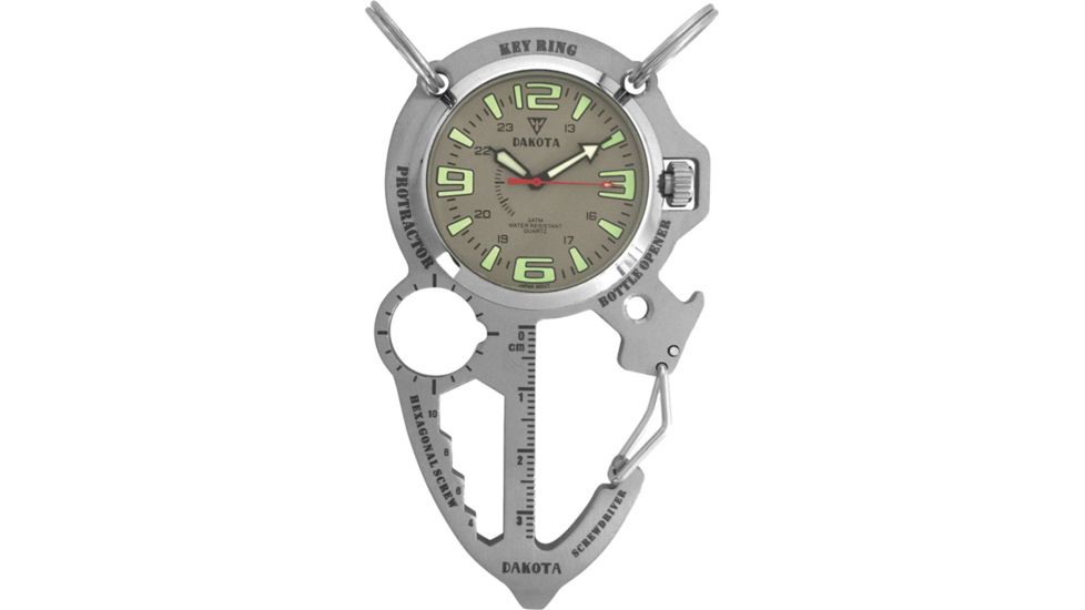 Dakota Watches Multi Tool Clip, Silver, 3857-1