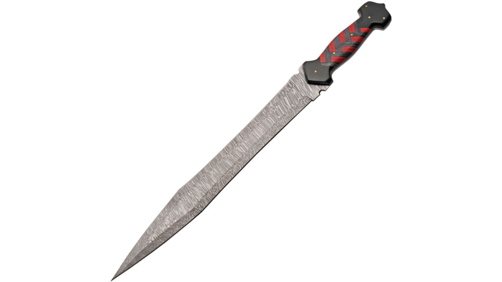 Damascus Braided Ruby Short Sword, DM5047