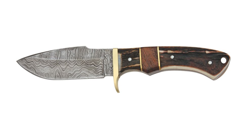 Damascus Game Skinner Fixed Knife DM1022