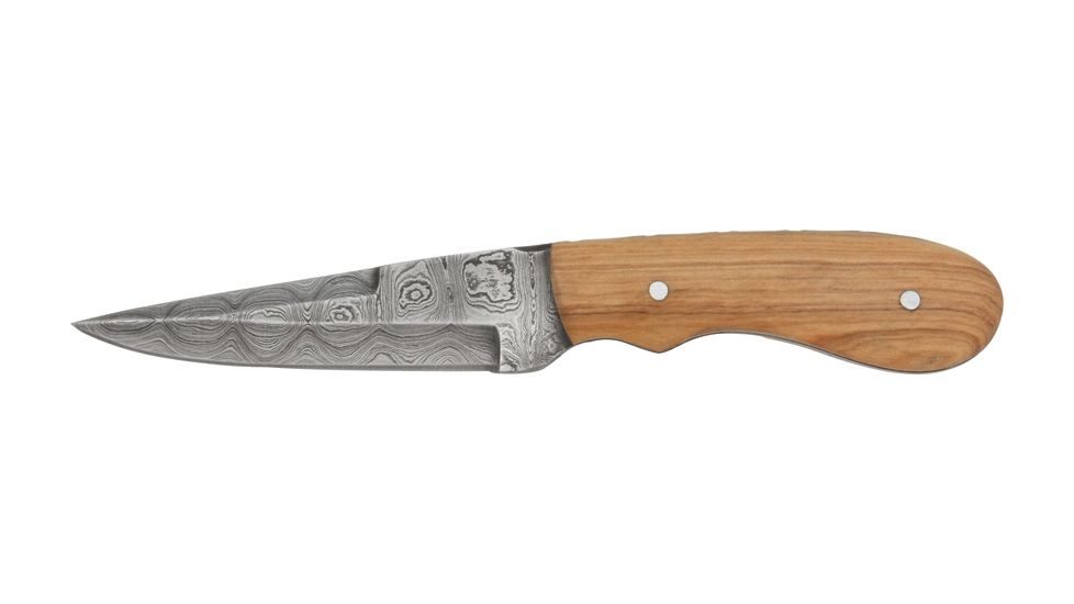 Damascus Hunter Fixed Knife, 6 7/8in DM1012