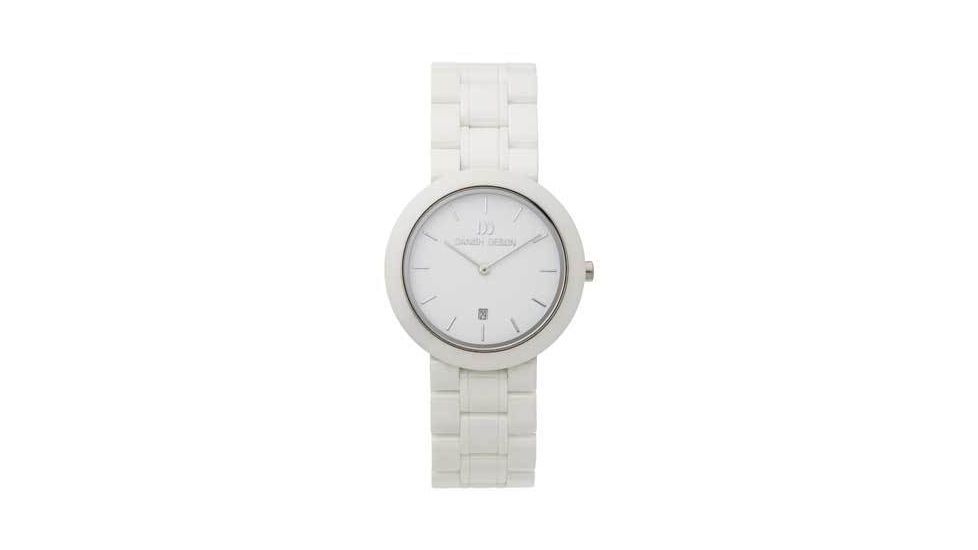 Danish Design Iv62q833 Ceramic Watch - White Ceramic Band, Pol SS Case, White Face