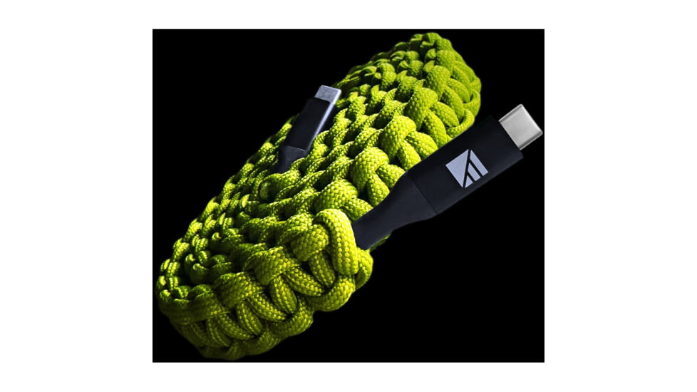 Dark Energy USB C to C Paracord Cable, Green, IND-CCC03GRGR