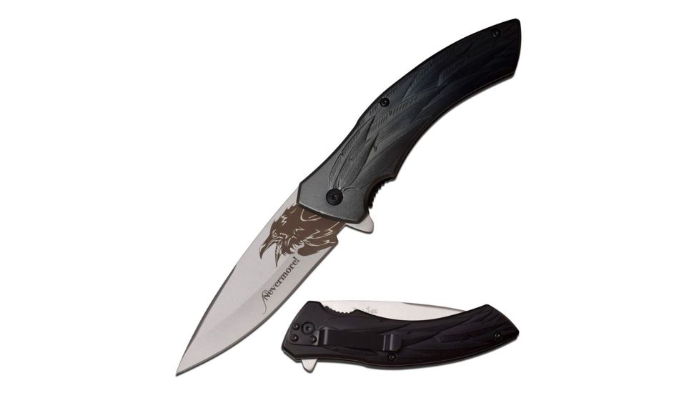Dark Side Blades Folding Blade, 3.5in, Stainless Steel Blade, Handle DS-A054BG