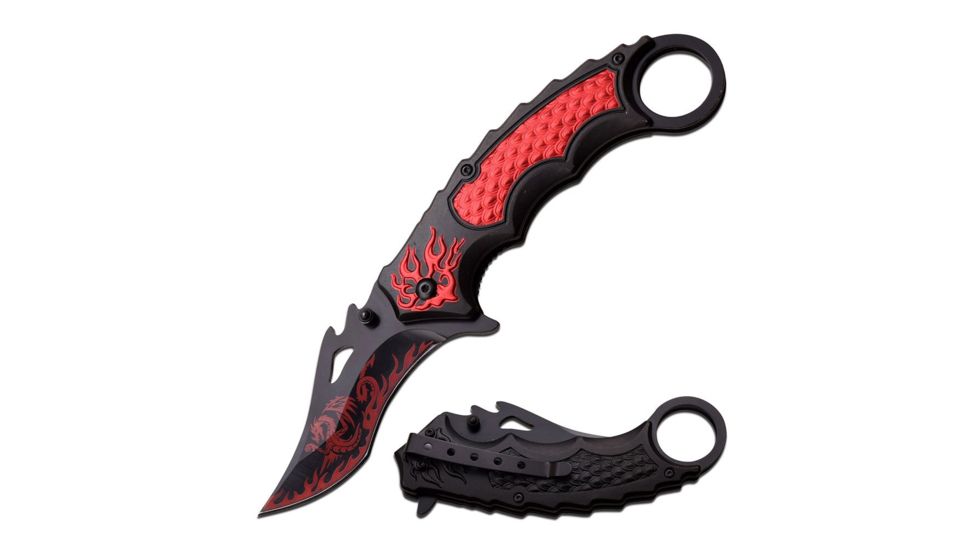 Dark Side Blades Folding Blade, 3in, Stainless Steel Blade, Handle DS-A051RD
