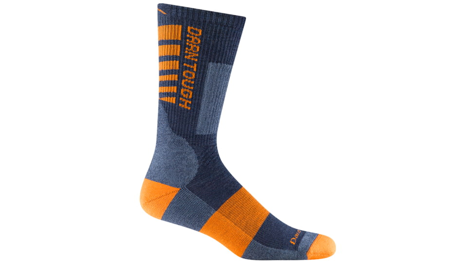 Darn Tough Backbone Boot Midweight Socks w/ Padded Shin - Mens, Indigo, Medium, 2207-INDIGO-M-DARN