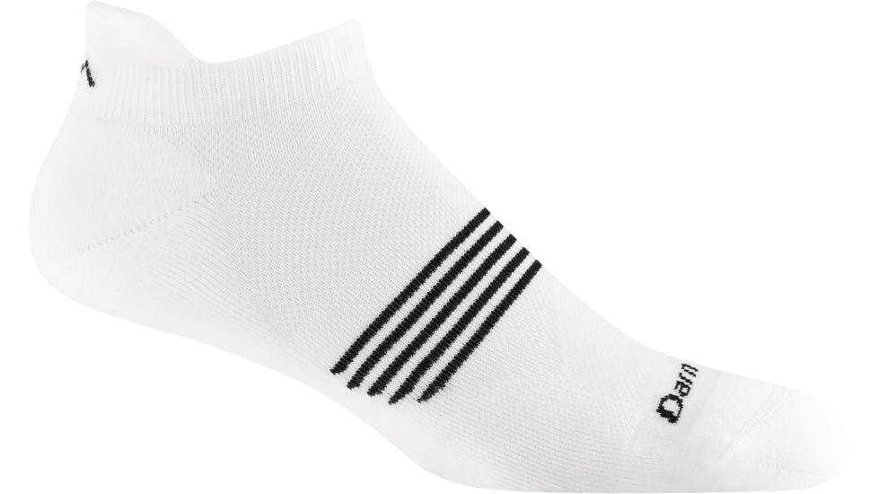 Darn Tough Element No Show Tab Lightweight w/ Cushion Socks - Mens, White, 2XL, 1116-WHITE-XXL-DARN