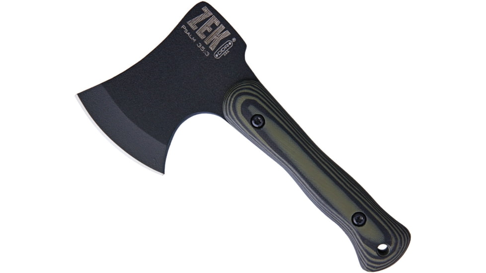 Darrel Ralph Ddr Zek Axe Green, 8in Overall, 4in Black Powder Coated Tool Steel Axe Head With 2.75in Cutting Edge, Black/Green G10 Handle, Black/Green, DDR ZEKE GRN