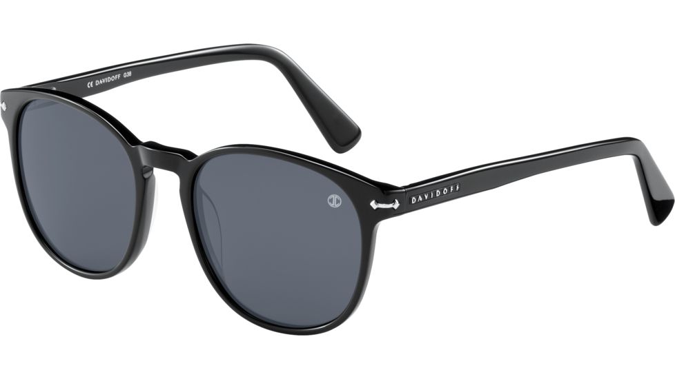 Davidoff 97140 Sunglasses, Black Frame, Grey Green Polarized Lens, Polarized, 97140-8840