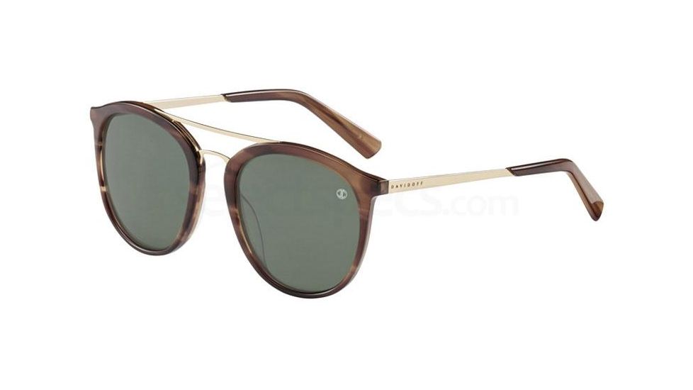 Davidoff 97209 Sunglasses, Brown Frame, Green Polarized Lens, Polarized, 97209-6397