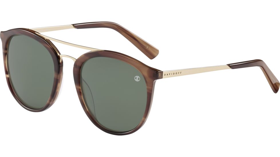 Davidoff 97209 Sunglasses, Brown Frame, Green Polarized Lens, Polarized, 97209-6397