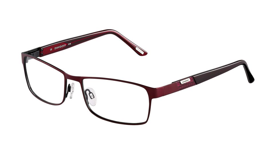 Davidoff 93040 Progressive Prescription Eyeglasses - Red Frame and Clear Lens 93040-210PR