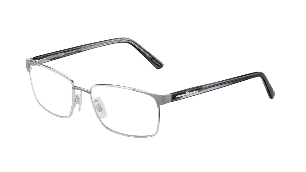 Davidoff 95505 Progressive Prescription Eyeglasses - Silver Frame and Clear Lens 95505-100PR