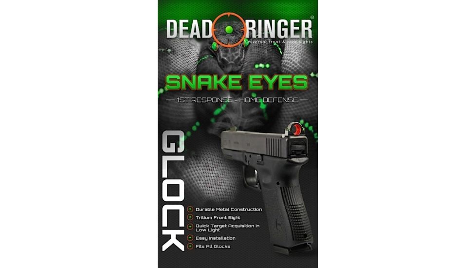 Dead Deer DR4576 GP3 F&amp;R Snake Eyes Tritium Fits Glock Sight 3Dot