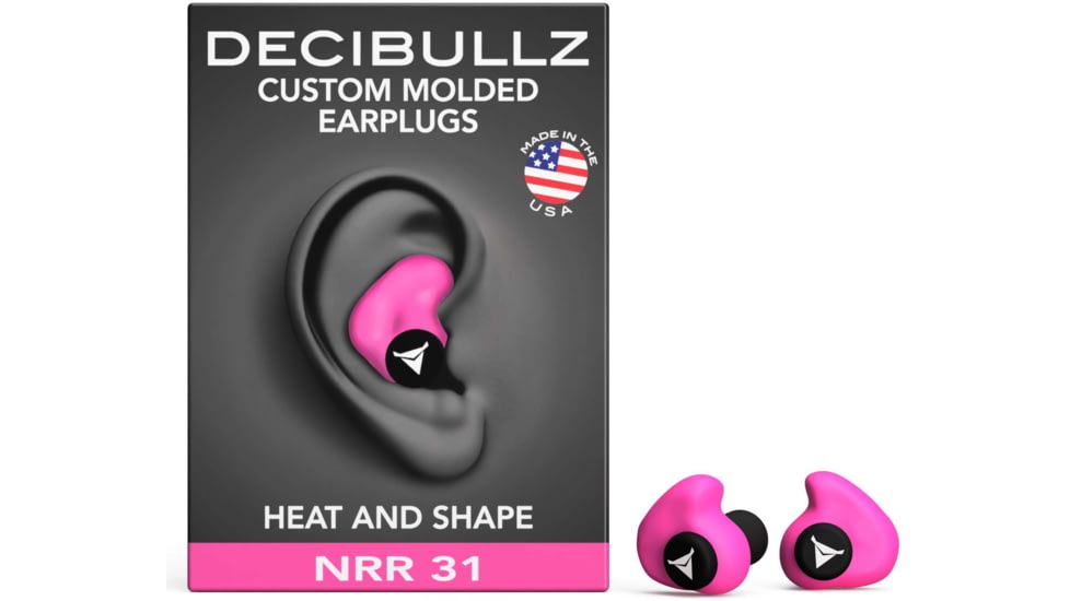Decibullz Custom Molded Earplugs, Pink, Standard, PLG1-PNK