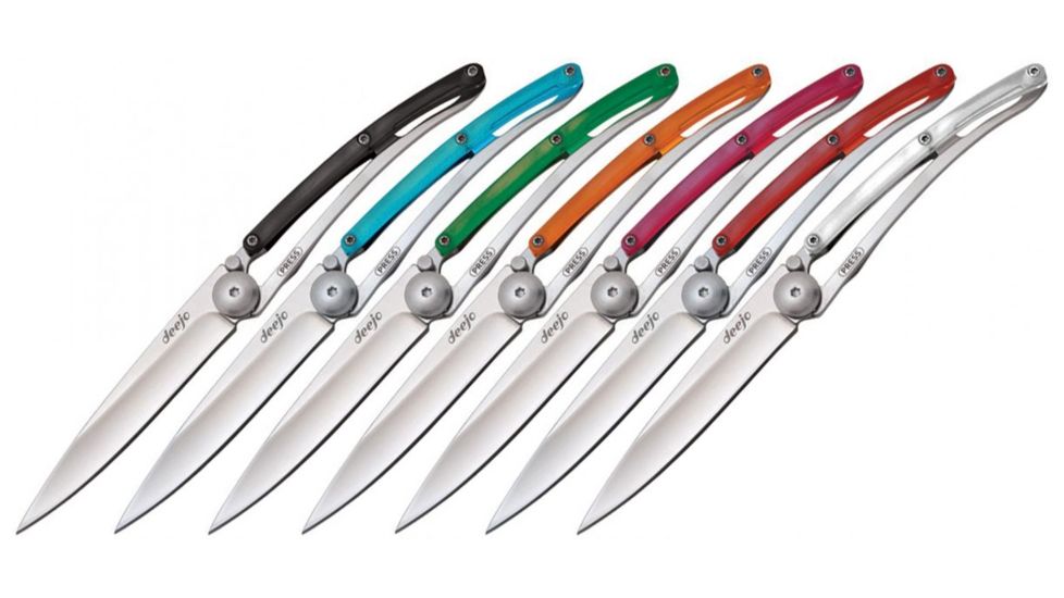 Deejo LinerLock 420 Stainless Steel Knife w/ Transluscent Blade