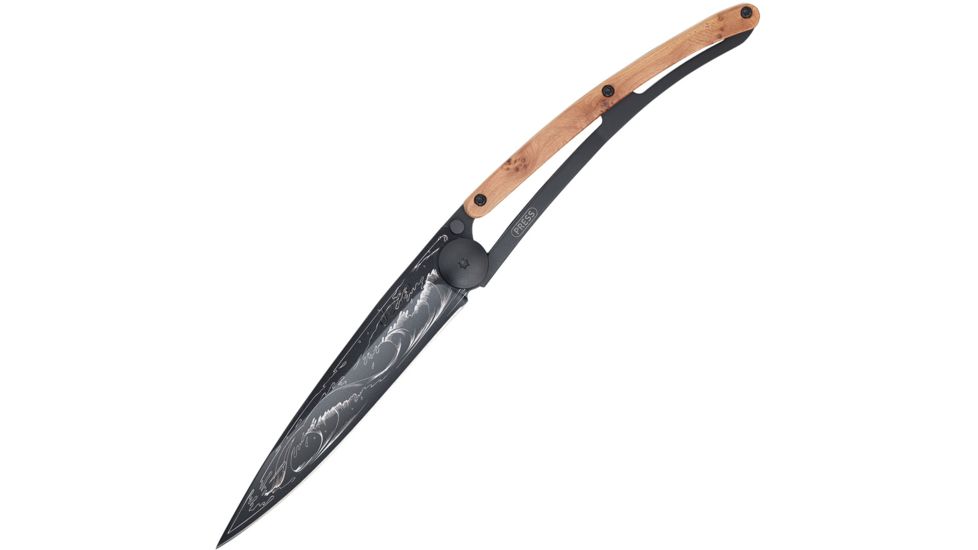 Deejo Tattoo 37g Juniper Wave Folding Knife, Juniper Wave Tattoo DEE1GB118