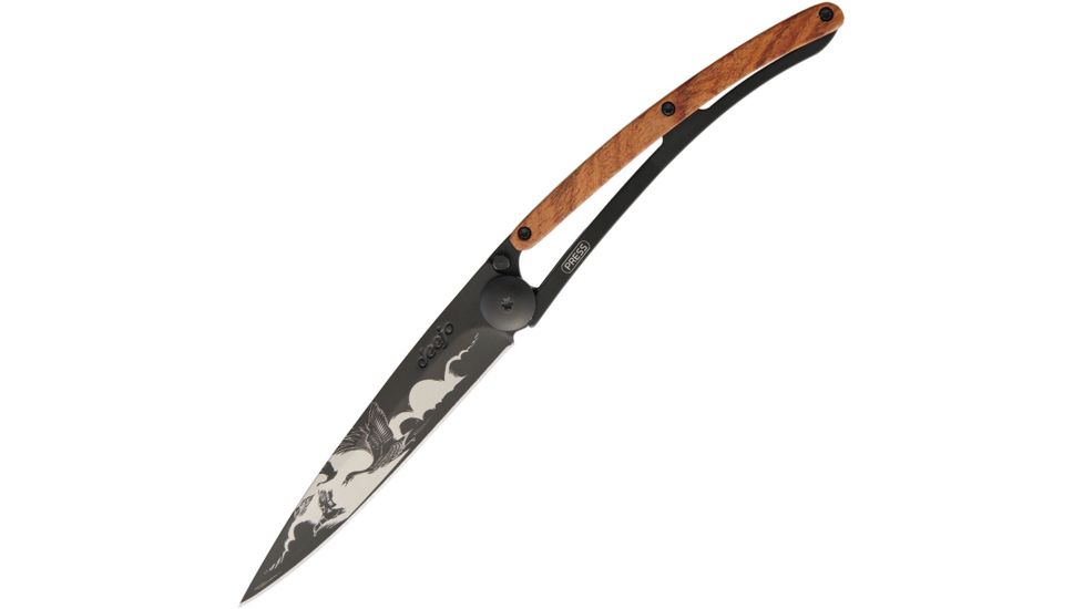 Deejo Tattoo 37g Rosewood The Flight Folding Knife, Rosewood/The Flight Tattoo DEE1GB122