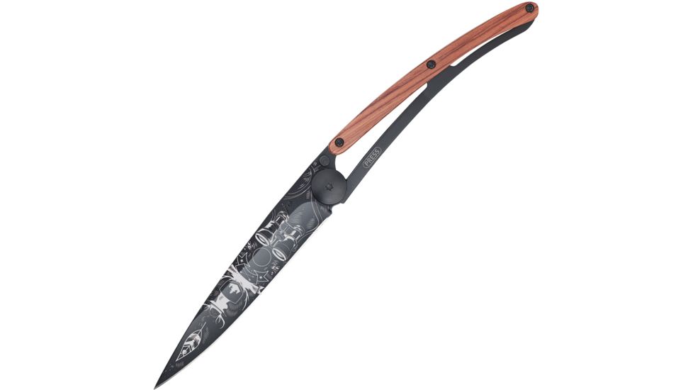 Deejo Tattoo 37g Rosewood Wilderness Folding Knife, Rosewood Wilderness Tattoo DEE1GB117