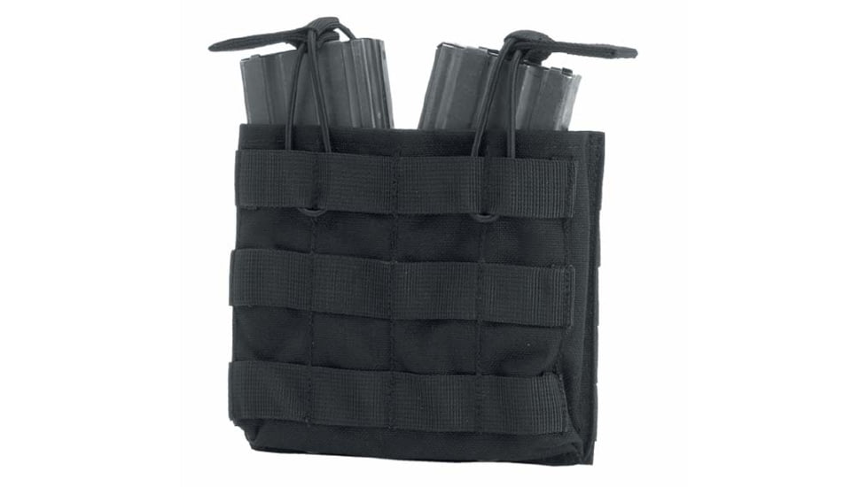 Defcon 5 Double Open Mag Pouch, Black, D5-M4AKDO B