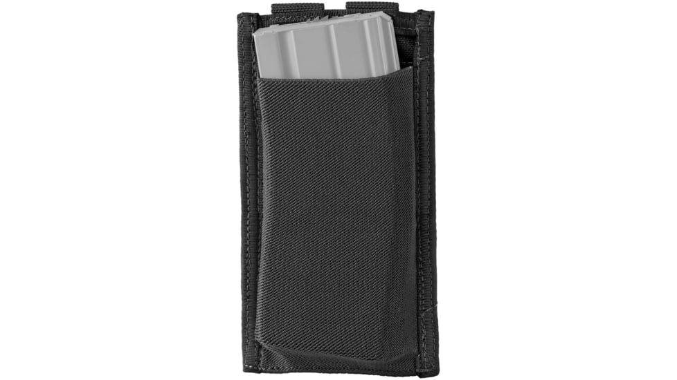 Defcon 5 Low Profile Elastic 5.56 Single Magazine Pouch for Long Weapon, Black, D5-M4LPSP B