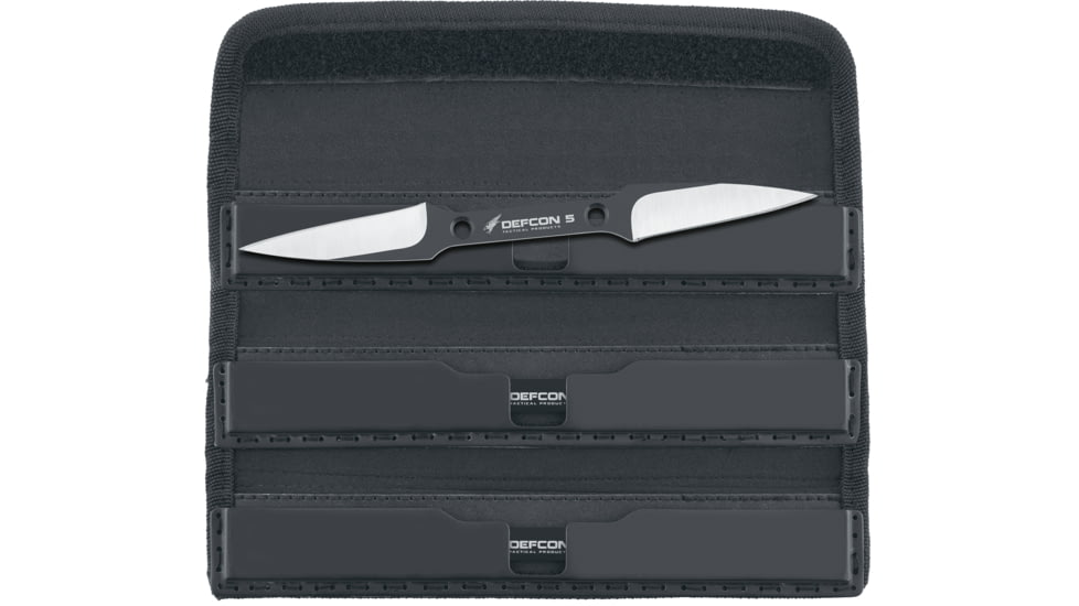 Defcon 5 Zulu Throwing Knives, Set of 3, 2.75 in Blade,, Black, D5-K015