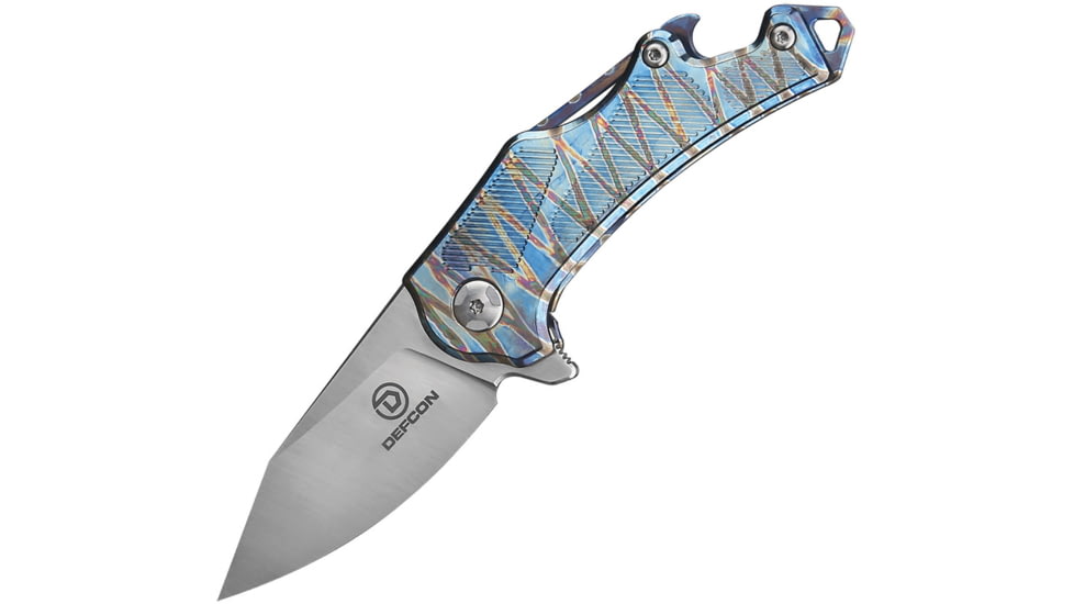 Defcon Rhino Framelock Folding Knife, Flame anodized titanium handle, TF 9315-2