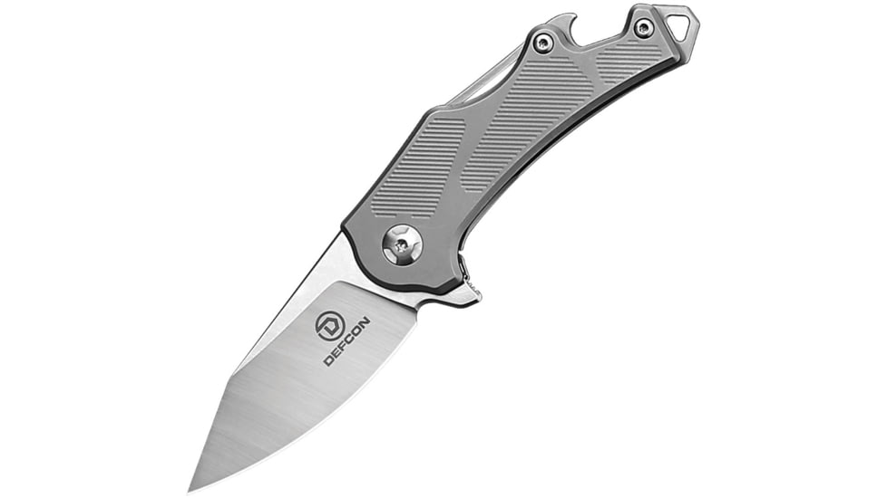 Defcon Rhino Framelock Folding Knife, Gray titanium handle, TF 9315
