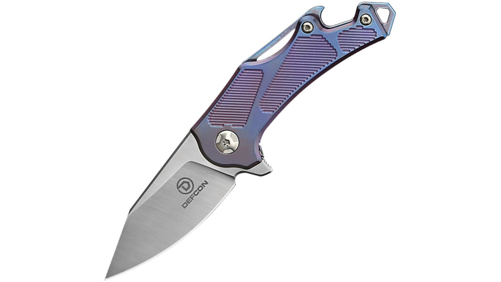 Defcon Rhino Framelock Folding Knife, Purple anodized titanium handle, TF 9315-1