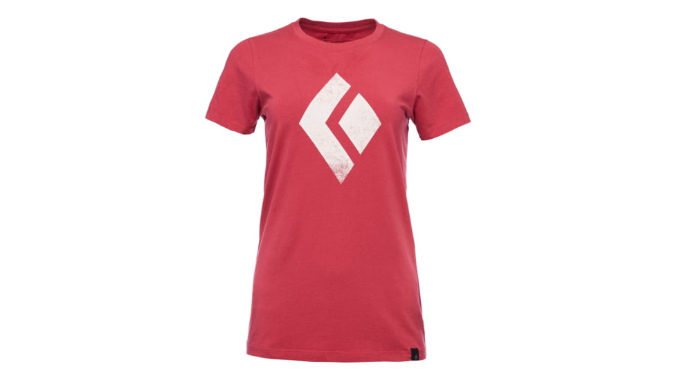Demo, Black Diamond Chalked Up Short Sleeve T-Shirt - Womens, Wild Rose, Small, AP7300526012SML1