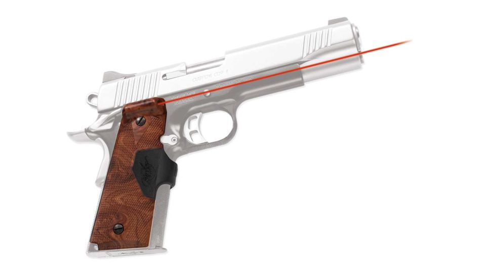 DEMO, Crimson Trace 1911 Full-Size Pro Custom Kimber Laser Grip, Red Laser, Burlwood