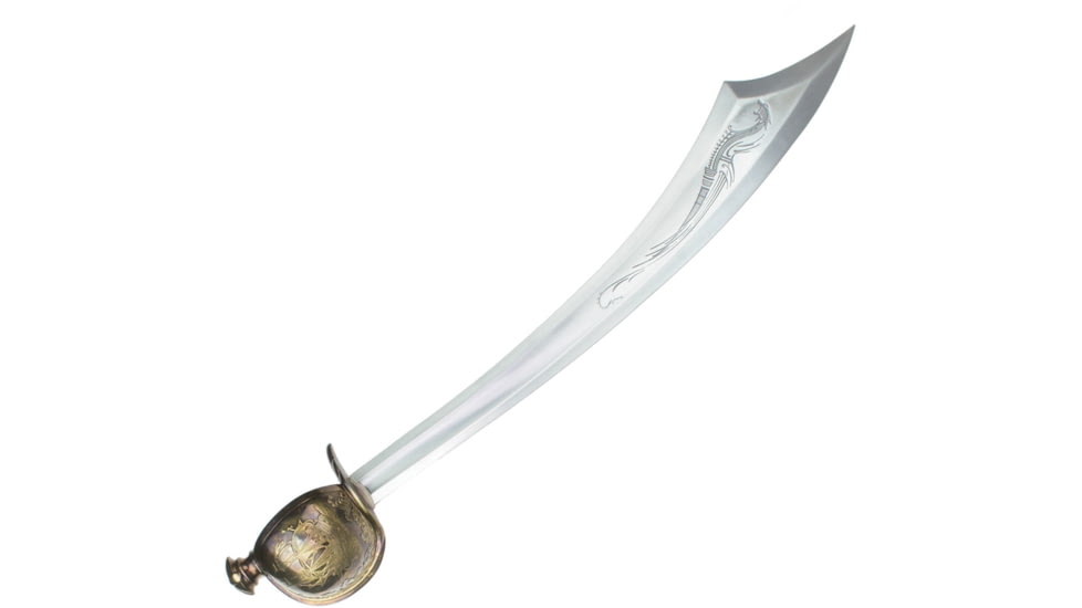 Denix Pirate Sword, 32in Overall, 26in Unsharpened Blade, All Metal Construction, Reproduction Of A Pirate Saber, DX4200