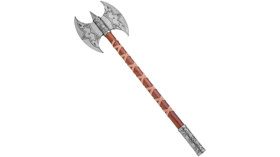 Denix Valkyries Axe Replica, 28 overall, Leather wrapped wood handle with metal fittings, DX614G