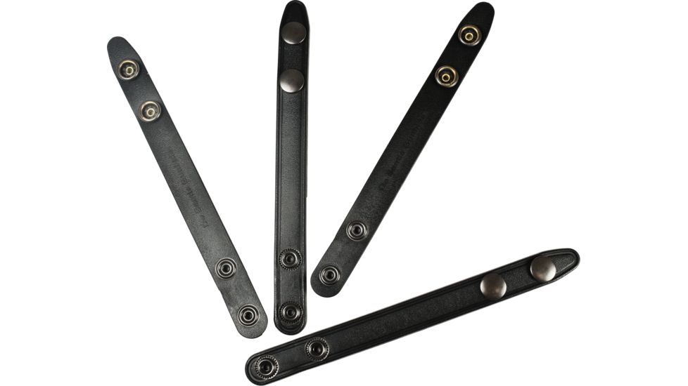 DeSantis Black - Plain - Synlfex Belt Keepers (Set of 4) - Black Snaps U65BJG1Z3