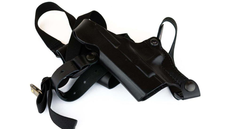 DeSantis C.E.O. Shoulder Rig Leather Holsters, Glock 17, 19, 22, 23, 26, 27, 36, 19X, 45, Left Hand, Plain, Black, 11ZBBB2Z0