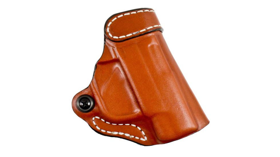 DeSantis The Criss-Cross OWB Leather Holster. Springfield Hellcat, Hellcat Osp 3in, Left Hand, Tan, 155TB6RZ0