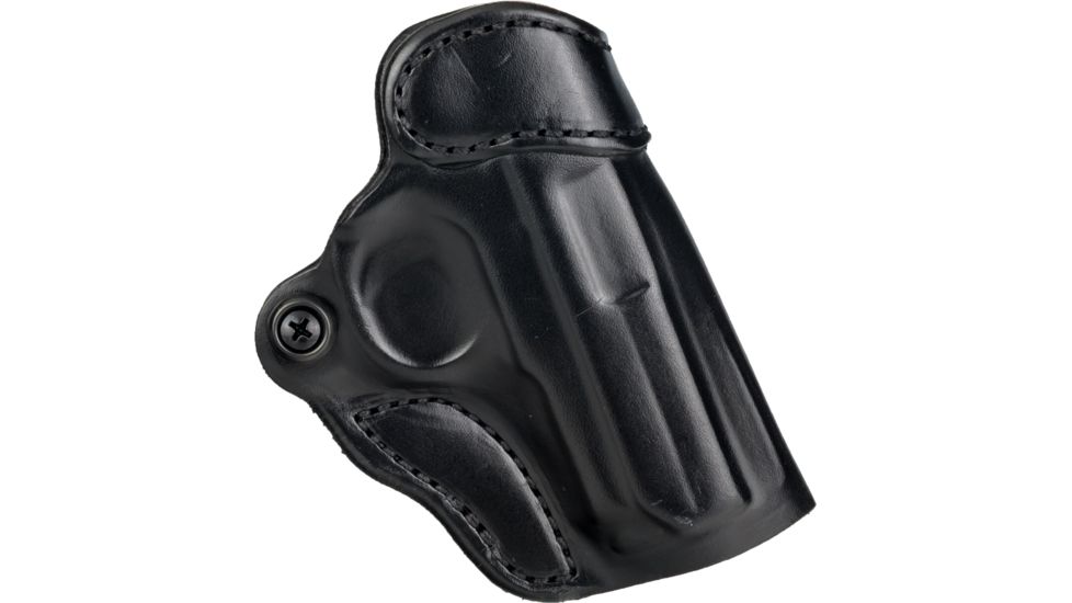 DeSantis The Criss-Cross OWB Leather Holster. S&amp;W M&amp;P Shield 9/40,S&amp;W M&amp;P Shield M2.0 9/40,S&amp;W M&amp;P 9 Shield Plus,S&amp;W M&amp;P 9 Shield Plus With Red Dot, Left Hand, Black, 155BB5WZ0