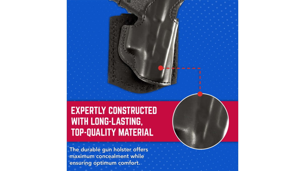 DeSantis Die Hard Ankle Rig Holster, SIG P365 XL w/ or w/o Red Dot Sight, Right, Black, 014PC0PZ0
