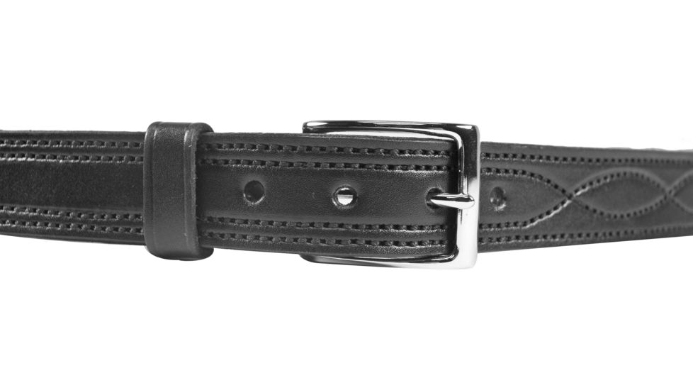 DeSantis Fancy Stitched Belt, 1.25in Wide, Black, Size 42in - B26BP42Z0